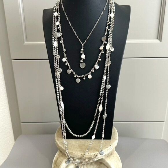 Premier Designs Heart Charm Necklace 2 in 1 - Layer interchangeable - Picture 1 of 7